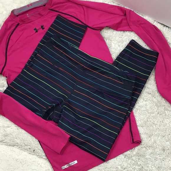 Athleta Pants - Athleta multi stripe Capri leggings S